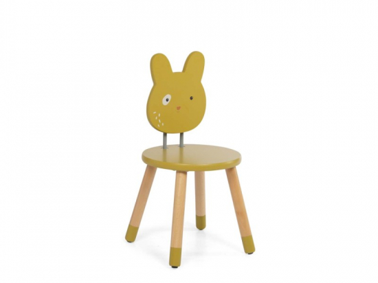 Chaise ocre Trois petits lapins