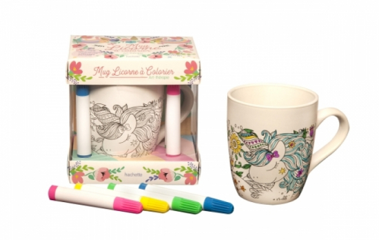 Mug à colorier licorne Larousse