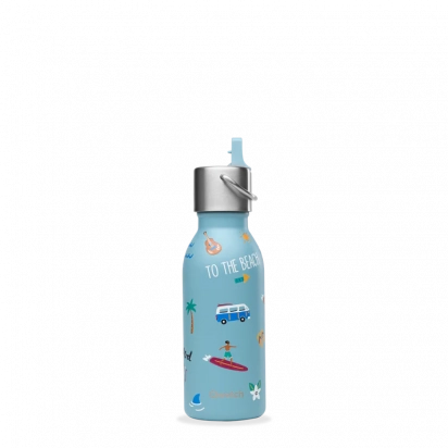 Bouteille isotherme 350 ml Honolulu bleu Qwetch