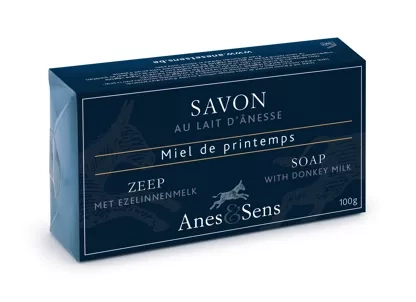 Savon au lait d'ânesse 100g Miel de printemps Anes&Sens