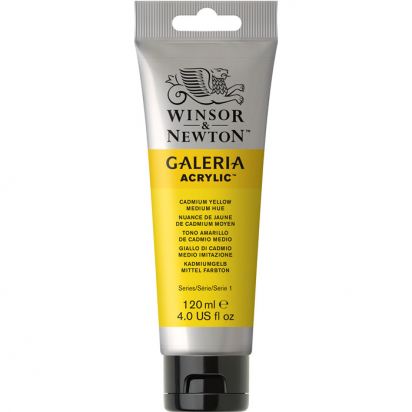 Peinture acrylique Jaune de cadmium moyen 120 ml Galeria Winsor et Newton