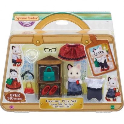 La valisette de mode et grande sœur chat bicolore Sylvanian Families