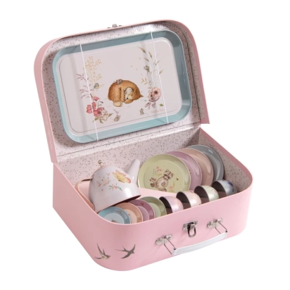 Valise dînette thé métal Les Rosalies Moulin Roty