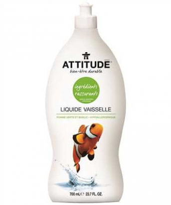 Liquide vaisselle - Pomme verte basilic - 700ml - Attitude