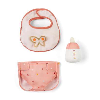 Set 3 accessoires roses pour poupon 30 ou 36 cm - Lilliputiens