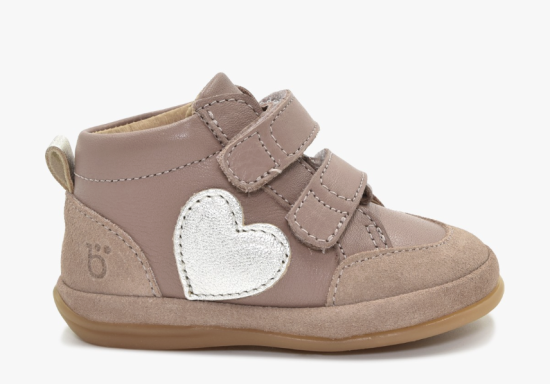 Chaussures Aubépine cœur Premiers pas Vieux rose Champagne pointure 19 Benjie