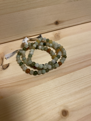 Bracelet boule 06mm jade de birmanie AB