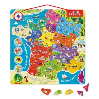Puzzle Carte France Magnétique 93 pièces Janod