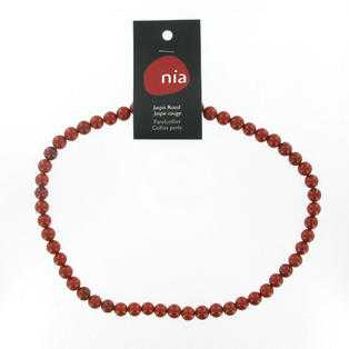 Jaspe rouge - Collier de pierres perles - Nia