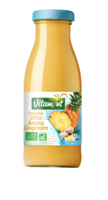Smoothie détox ananas - gingembre bio 25 cl Vitamont
