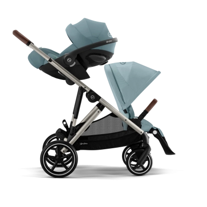 Poussette Cybex Gazelle S – Châssis Taupe, Assise Stormy Blue