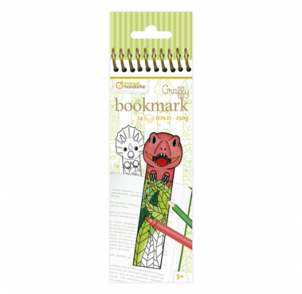 Graffy Bookmark Dinosaures Avenue mandarine