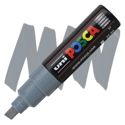 Marqueur PC8K pointe large 8 mm Gris POSCA