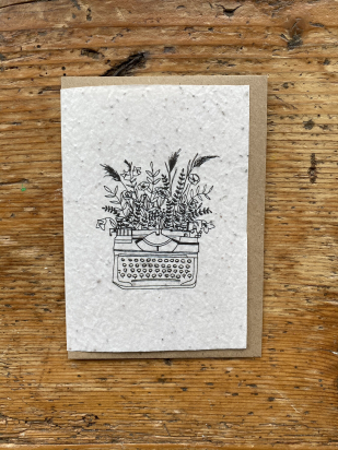 Carte à planter Machine à écrire Les cartes de Lulu