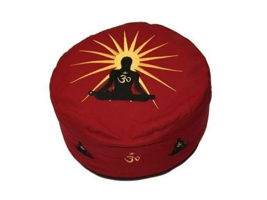 Coussin de yoga ou médiation symbolique Méditation Rouge