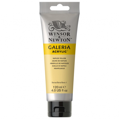 Peinture acrylique Jaune de Naples 120 ml Galeria Winsor et Newton