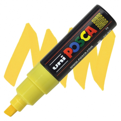 Marqueur PC8K pointe large 8 mm Jaune paille POSCA