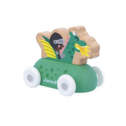 Voiture dragon en bois Royaume enchanté Cross Roads – Dès 12 mois – Janod