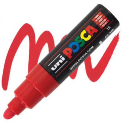 Marqueur PC7M pointe conique 4,5-5,5 mm Rouge POSCA