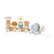 Train escargot à tirer en bois Sweet Cocoon – jeu d’éveil dès 12 mois Janod