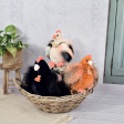 Peluche poule "Poulette" - Noire - 28 cm Histoire d'ours