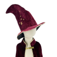 Cape de sorcier Gandalf 3-10 ans – velours bordeaux 76 cm – LaBay