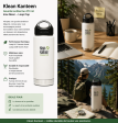 Klean Kanteen gourde isotherme 473 ml inox blanc Loop Cap