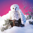 Marionnette Snowy Owl  Harfang des neiges Folkmanis