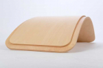 WeRock Board Planche d'équilibre en bois avec rebord Feutre Okotex Gris foncé chiné