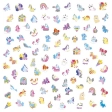 Boite 100 gommettes - licornes Janod