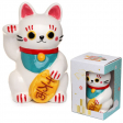 Tirelire Chat Blanc Maneki Neko Bras droit Abondance - Chat Porte-bonheur