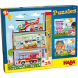 Puzzle ma petite caserne de pompiers 24 pieces Haba