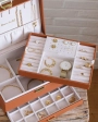Boîte à bijoux Denise en PU Beige Maison Scarlett