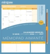 Mémopad calendrier mensuel bloc aimanté Mémoniak 2026 - 12 mois