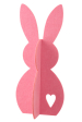 J-Line lapin décoratif en feutre rose 11,5cm – décoration intérieure