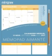Mémopad calendrier mensuel bloc aimanté Mémoniak 2026 - 12 mois
