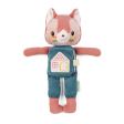 Peluche phosphorescente et livre en tissu Jeanne le chat Lilliputiens
