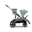 Poussette Cybex Gazelle S – Châssis Taupe, Assise Stormy Blue