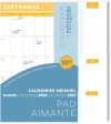 Pad aimanté calendrier mensuel Les Indispensables Mémoniak - Sept. 2026-Août 2026