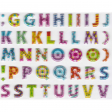 Stickers - Lettres majuscules multicolores - Majolo