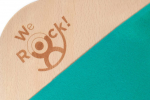 WeRock Board Planche d'équilibre en bois avec rebord Feutre Okotex Bleu vert