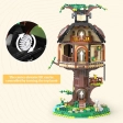 CADA - Batiment lumieres arbre librairie 1808 pièces Compatible Lego