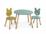 Chaise ocre Trois petits lapins