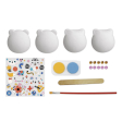 4 Figurines Platre A Decorer - Animaux Janod