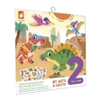 Coffret Créatif Stickers Epais Repositionnables Dinos - 2 ans Janod