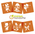 Lot de 6 pochoirs princesses Avenue mandarine