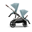 Poussette Cybex Gazelle S – Châssis Taupe, Assise Stormy Blue