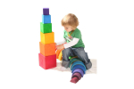 Maxi Cubes à emboîter multicolores en bois - Grimm's