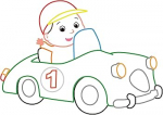 Mes premiers coloriages sans dépasser Sur la route Fleurus