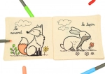 Cahier de coloriage lavable Animaux Cléo